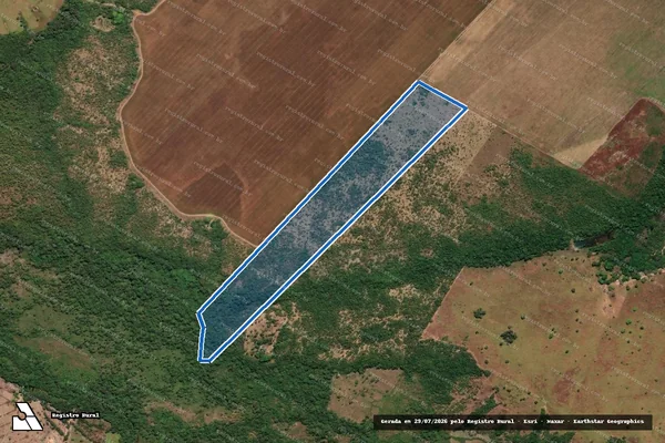 Imagem de satélite de Faz. São Sebastião II (Lote 04 Remanescente do Lotº Faz. Passa Três) - Lote 04 (Remanescente) do Lotº Fazenda Passa Três em Monte do Carmo - TO