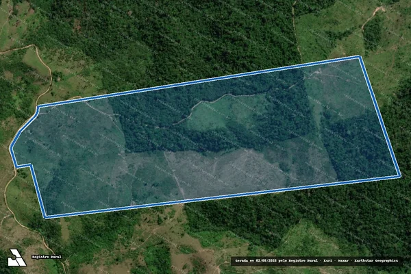 Imagem de satélite de FAZENDA SANTA RITA DE CÁSSIA - PARTE 1 - LOTE 27 - GLEBA 58  - em Uruará - PA