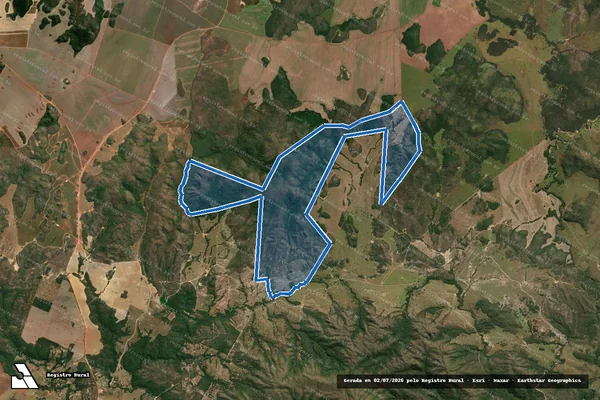 Imagem de satélite de FAZENDA POÇÕES - Parcela 1 em Mimoso de Goiás - GO