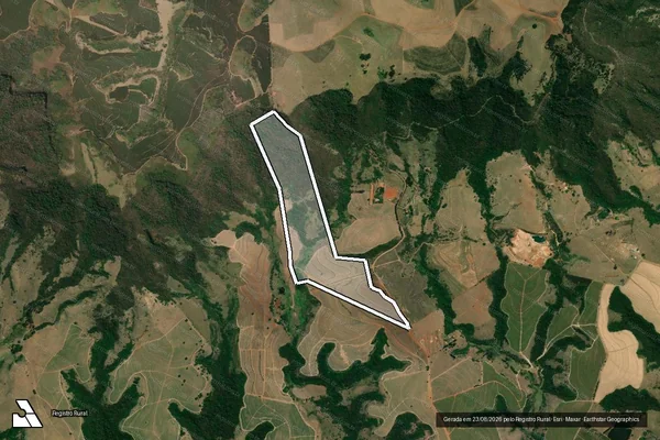 Imagem de satélite de FAZENDA PEDRA VERMELHA - MATRICULA 84942 em São Pedro - SP