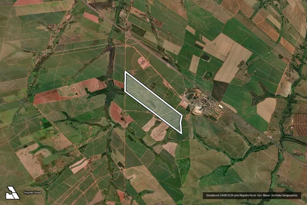Imagem de satélite de Fazenda Água Branca em Promissão - SP