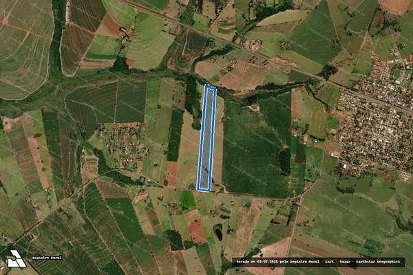 Imagem de satélite de Unificação dos lotes7-F-Rem e 7-Rem - Lote C em Tuneiras do Oeste - PR