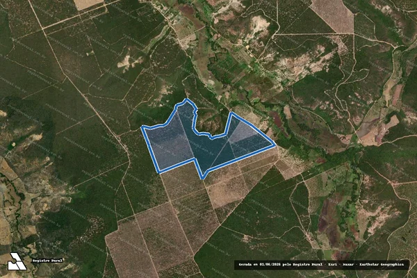 Imagem de satélite de Fazenda Tombador - Parte 1 em Indaiabira - MG