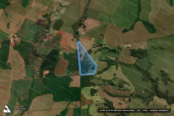Imagem de satélite de LOTE RURAL N° 02, DA GLEBA N° 1 ? 1ª PARTE, DA COLÔNIA RIO DA PAZ - Matrícula 9217 em Cascavel - PR