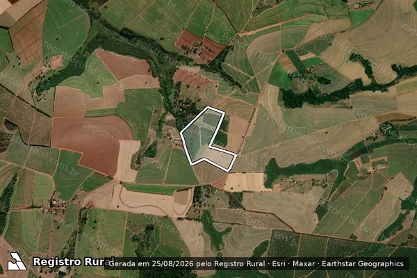 Imagem de satélite de Sítio Ypê Amarelo - Parte 1 em Matão - SP
