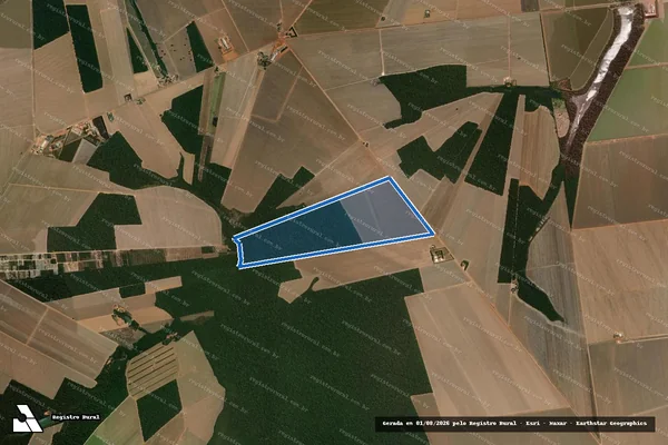 Imagem de satélite de Fazenda Golo IV - Matrícula nº 1.384 em Santa Carmem - MT