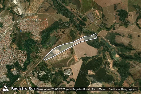 Imagem de satélite de FAZENDA GUARUJA GLEBAS A e 3 - PARCELA 02 em Salto - SP