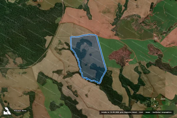 Imagem de satélite de Fazenda Caracú - 001 em Candói - PR