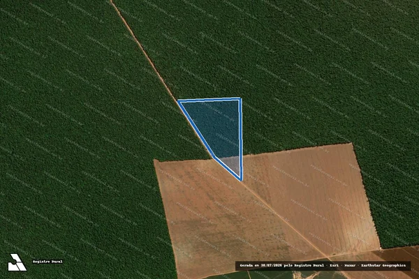 Imagem de satélite de Fazenda São Paulo I - Parcela 1 em Tapurah - MT