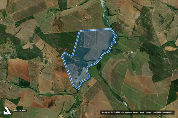 Imagem de satélite de FAZENDA SANTA HELENA DO JATAI (QUINHÃO VI) - Gleba 01 em Pompéu - MG