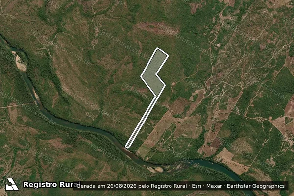 Imagem de satélite de LOTE 03 DO LOTº FAZ COCALZINHO (FAZ ROSARIO) - Parte 7 em Santa Rosa do Tocantins - TO