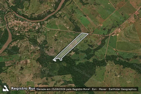 Imagem de satélite de Chácara Nossa Senhora de Lourdes - PARTE 1 em Coxim - MS
