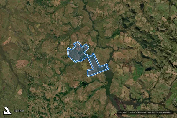 Imagem de satélite de FAZENDA SANTO ANTÔNIO - 001 em Rosário do Sul - RS