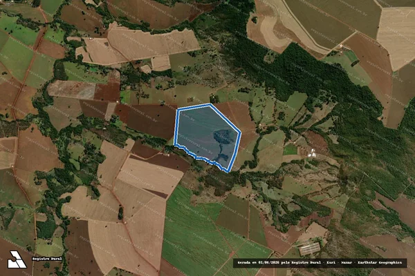 Imagem de satélite de FAZENDA BOA VISTA DE BAIXO ? MORRO LIMPO - Parte 1 em Santo Antônio da Barra - GO