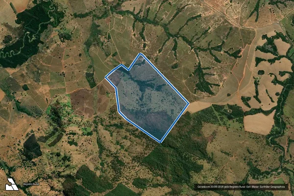 Imagem de satélite de FAZENDA DOIS CORACOES - Parte 1 em Sanclerlândia - GO