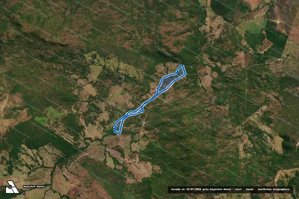 Imagem de satélite de FAZENDA MUTUM DENOMINADA DE CANAÃ - Parte 1 em Jaupaci - GO