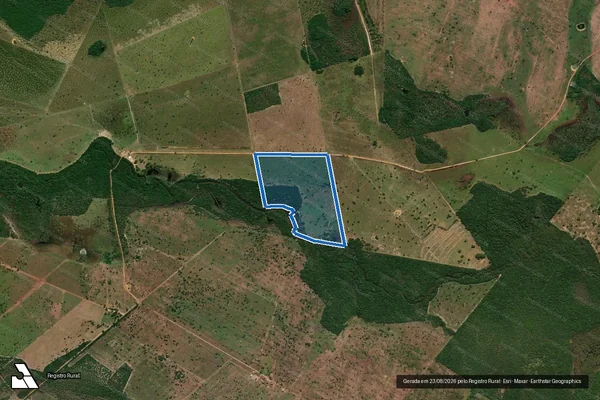 Imagem de satélite de FAZENDA TERRA DA PADROEIRA - 001 em São Miguel do Araguaia - GO