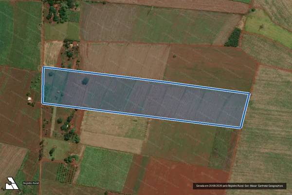 Imagem de satélite de P. A.  Bela Vista do Chibarro - Gleba 166 - Lote 126 - Gleba 166 ? Lote 126 em Araraquara - SP