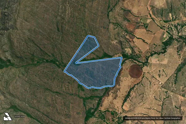 Imagem de satélite de FAZENDA BREJO E RETIRO - GLEBA 03 em Buenópolis - MG