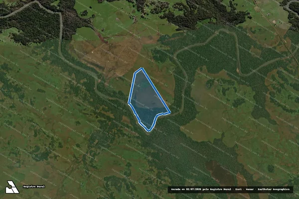 Imagem de satélite de - Matrícula R45.64/0894 em Santo Antônio das Missões - RS