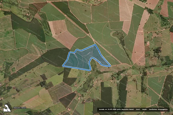 Imagem de satélite de FAZENDA SANTA INEZ - Gleba A - ESTANCIA ANDREA em Guapiaçu - SP