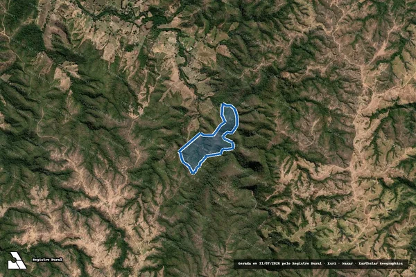 Imagem de satélite de Fazenda São Bráz - Parte 1 em Lagamar - MG