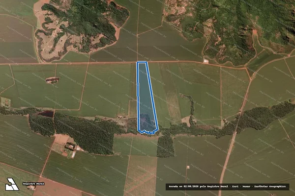 Imagem de satélite de Fazenda Estreito e Ponte de Pedras, Lugar Chapéu do Sol - Parcela 1 em Montividiu - GO