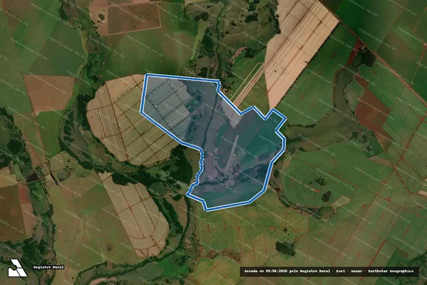 Imagem de satélite de FAZENDA SUCURI - Parte 1 em Rio Brilhante - MS