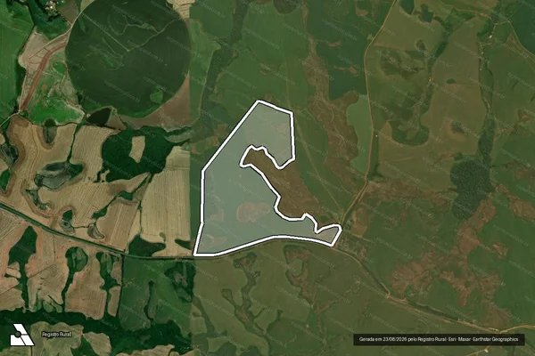 Imagem de satélite de Agropecuária Raízes - Gleba 04 em Fortaleza dos Valos - RS