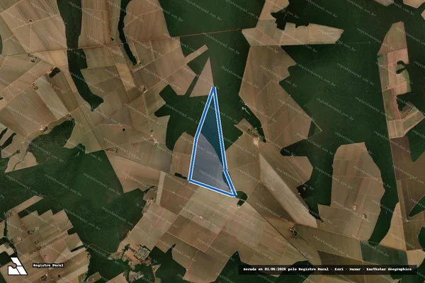 Imagem de satélite de Fazenda Aracuã - Matrícula 380 em Nova Mutum - MT