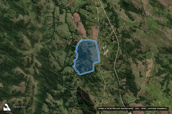 Imagem de satélite de Granja São João - Parte 01 - M-8.561, M-4.208 - Parte 01 em Caçapava do Sul - RS