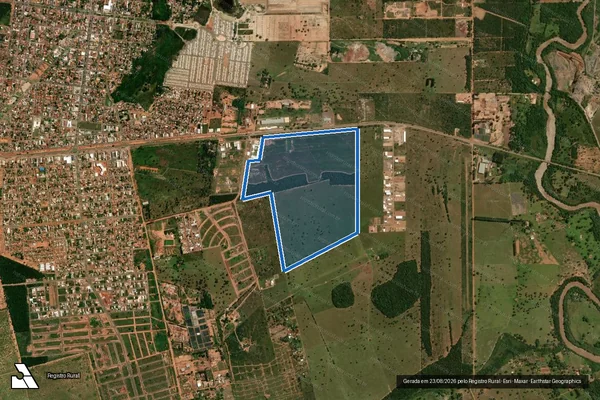 Imagem de satélite de ÁREA SUBURBANA REMANESCENTE – GLEBA A E ESTÂNCIA ALVORADA em Ribas do Rio Pardo - MS
