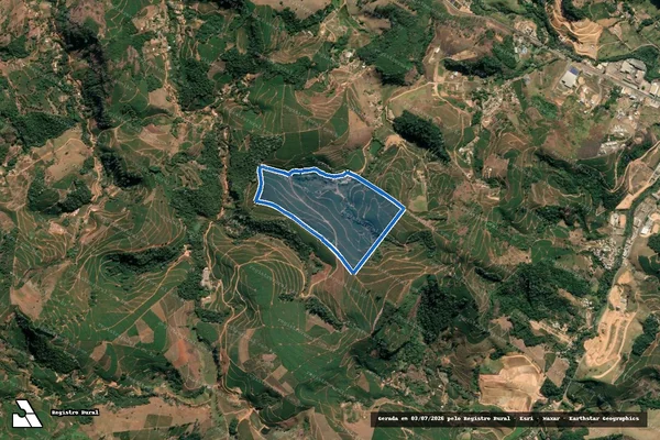 Imagem de satélite de CÓRREGO SÃO SEBASTIÃO - Parte 1 em Manhuaçu - MG