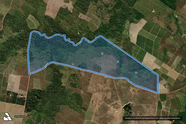 Imagem de satélite de FAZENDA ELIANE - PARTE 1 - ÁREA REMANESCENTE em Floresta do Araguaia - PA