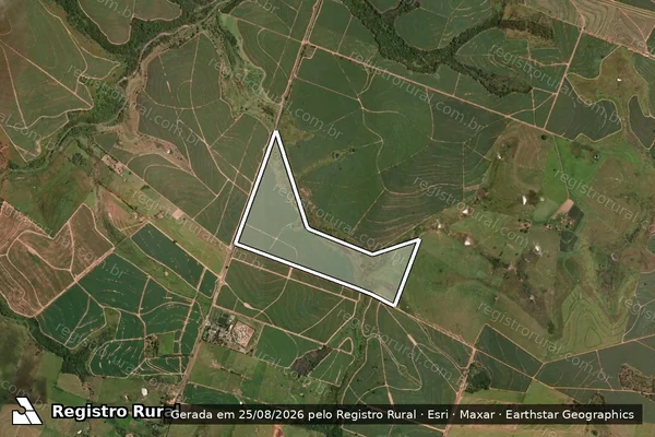 Imagem de satélite de Fazenda Por do Sol - Gleba B em Lucélia - SP