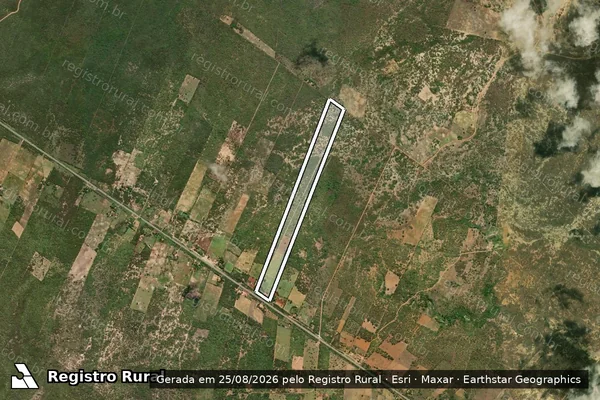 Imagem de satélite de PA FAZENDA PALHEIROS - LOTE 306 - Parte 1 em Açu - RN