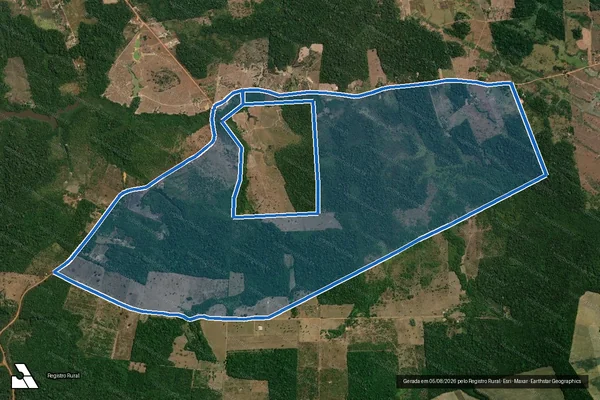 Imagem de satélite de TD CUJUBINS - PARCELA 04 (REMANESCENTE) em Porto Velho - RO
