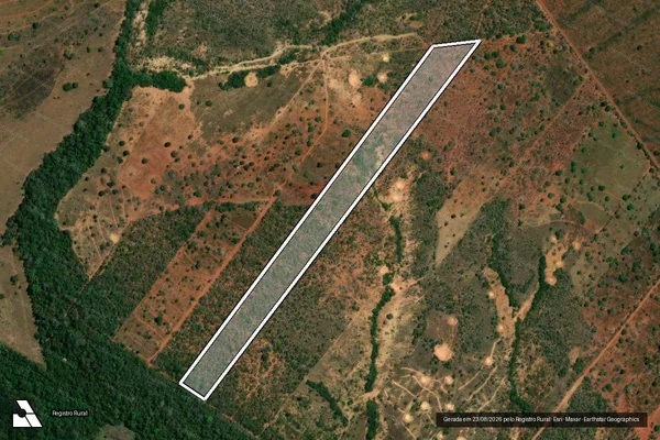 Imagem de satélite de FAZENDA SAQUINHO E BARRA DAS PEDRAS OU SÃO MIGUEL ? GLEBA 25.1 - 001 em Uruana de Minas - MG