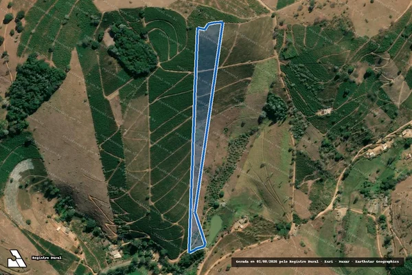 Imagem de satélite de IMOVEL RETIRO - ÁREA 01 em Divino - MG