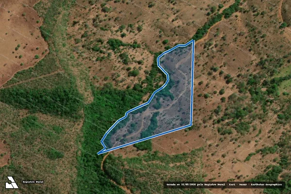 Imagem de satélite de FAZENDA BARRA MANSA - PARTE DO LOTE 12, DO LOTEAMENTO VALE DO OURO - 001 em Brejinho de Nazaré - TO