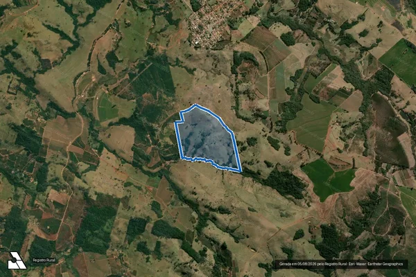 Imagem de satélite de Invernada Grande - Parte 1 em São Jerônimo da Serra - PR
