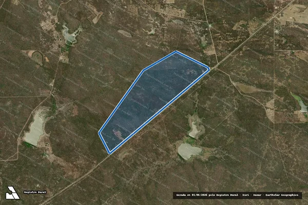 Imagem de satélite de FAZENDA OLHO D ÁGUA - Parte 2 em Ibaretama - CE