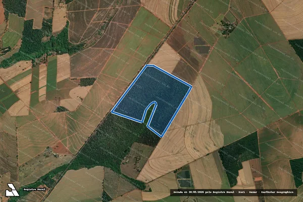 Imagem de satélite de Gleba A e Gleba B da Fazenda Santa Joana e Sítio Ararivá - Parte 4 em Boa Esperança do Sul - SP