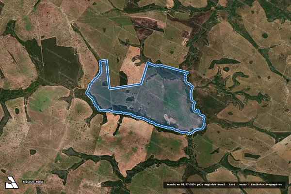 Imagem de satélite de Fazenda Douradinho e Rio Verde - Parte 2 em Serranópolis - GO