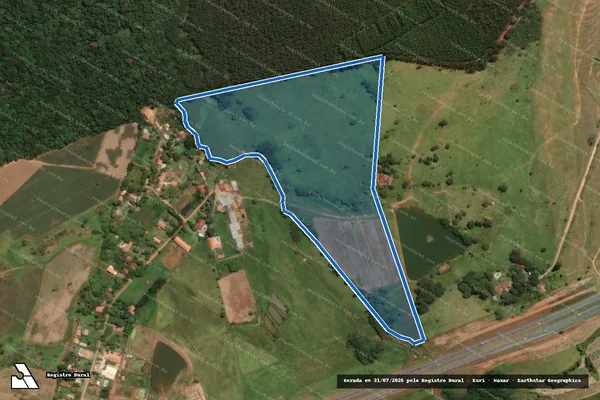 Imagem de satélite de Sítio São Joaquim - Gleba A-01 em Caçapava - SP