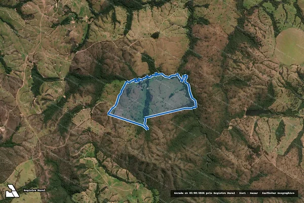 Imagem de satélite de Fazenda Raio do Sol - Parcela 1 em Campo Alegre de Goiás - GO