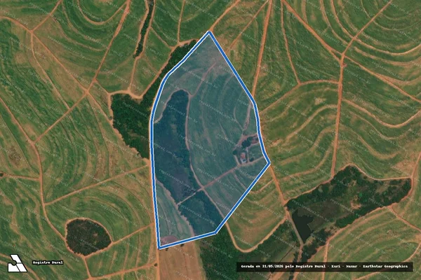 Imagem de satélite de Fazenda São João - Parcela 1 em Borborema - SP