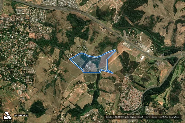Imagem de satélite de Fazenda Arese - Gleba B - Resultante da Subdivisão da Faz. Marjan - Gleba B em Valinhos - SP