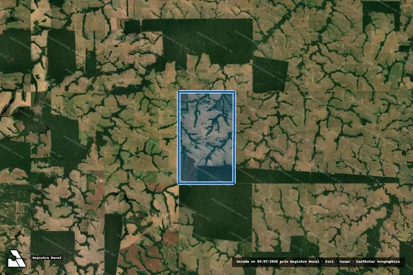 Imagem de satélite de LOTE-02A  SETOR  05     GLEBA CORUMBIARA - Matrícula 777 em São Felipe D'Oeste - RO
