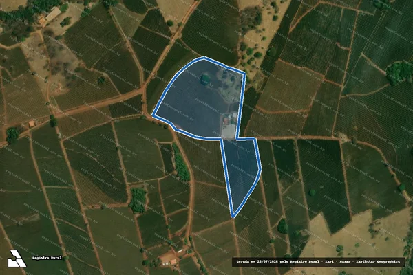 Imagem de satélite de SÍTIO SANTA BÁRBARA- CAVA- RIBEIRÃO DO CHAPÉU - PARTE 2 em Claraval - MG